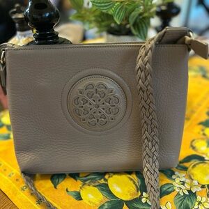 Brighton Ferrara Rhya Mink Leather Shoulder Bag Purse H3765M